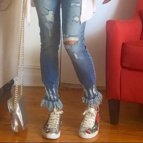 Zara Denim cropped distressed jean jacket Size S - Picture 13 of 13